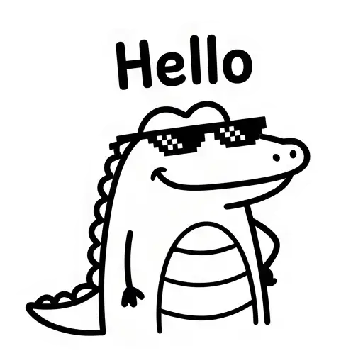 florak stickers, cute, funny, stickers, WhatsApp stickers, sticker pack, Alligator (1)